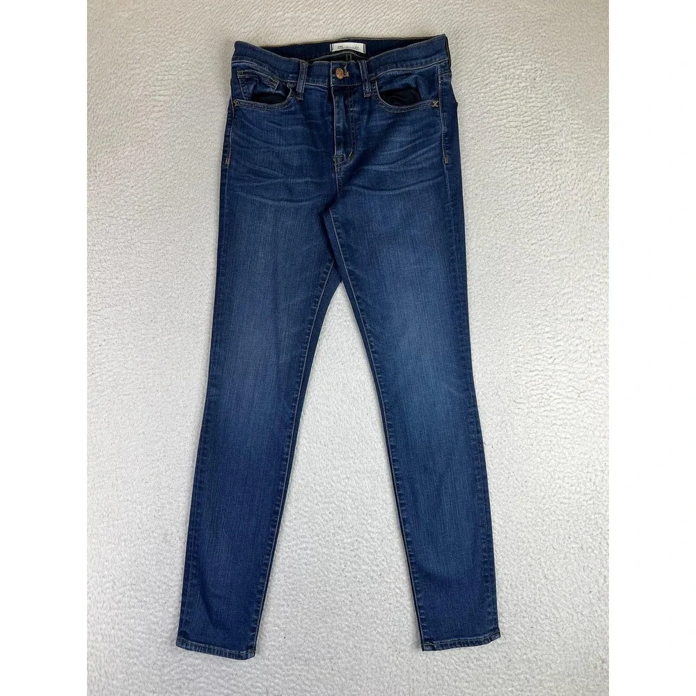Madewell Roadtripper Skinny Jeans Womens 28 Blue Medium Wash Mid Rise Stretch